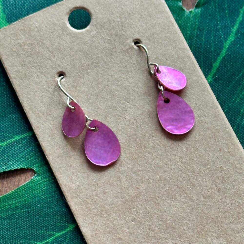 BOGO FREE mother of Pink Pearl Shell Earrings